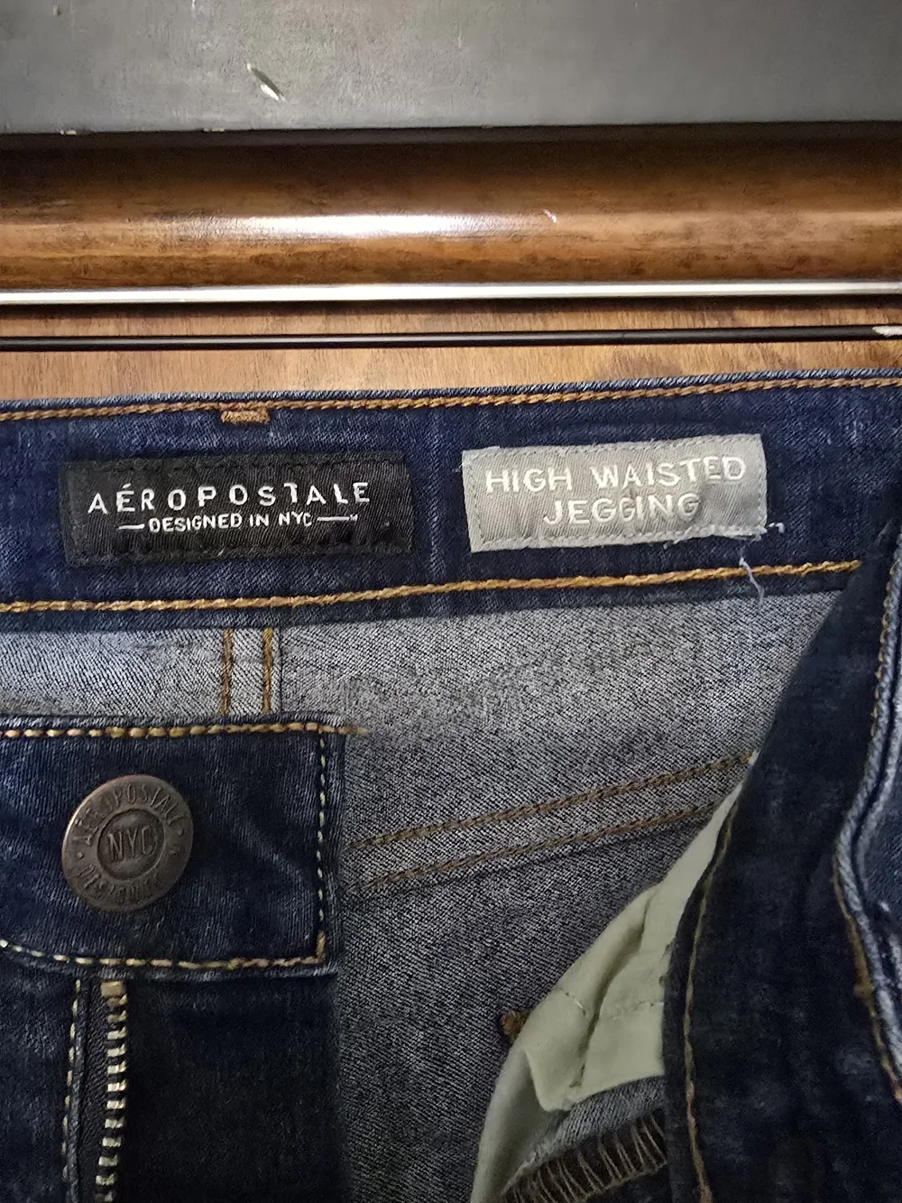 Aeropostale Dark Blue High-Rise Skinny Jeans